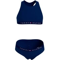 Tommy Hilfiger Swimwear Bustier-Bikini »CROP TOP SET«, (Set, 2 St.), Mit Tommy Hilfiger Markenlabel