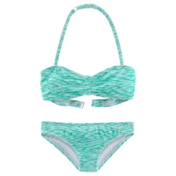 Venice Beach Bandeau-Bikini, In Melange-Optik