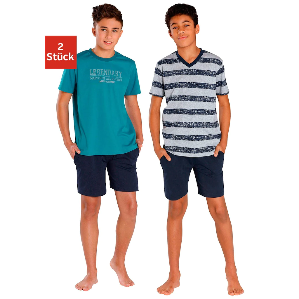 Le Jogger® Shorty, (4 Tlg., 2 Stück), Mit Unterschiedlichen Shirts 1 Le Jogger® Shorty, (4 Tlg., 2 Stück), Mit Unterschiedlichen Shirts