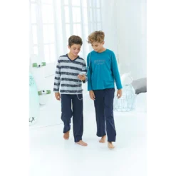 Le Jogger® Pyjama, (4 Tlg., 2 Stück), In Langer Form -Angebote Bade Fein Store 28123ddaa3cf25141041165c87cfb049