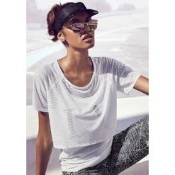 LASCANA ACTIVE Funktionsshirt »Digital Mauve«, 2 In 1 T-Shirt Im Layer-Design