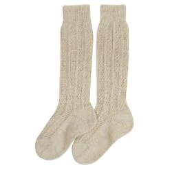 Lusana Trachtensocken, (1 Paar), Kinder Mit Strickmuster