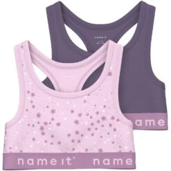 Name It Unterhemd »NKFSHORT TOP 2P WINSOME FLOWER NOOS«, (Packung, 2 St.)