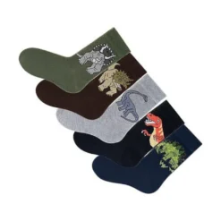 H.I.S Socken, (5 Paar), Mit Dinosauriermotiven