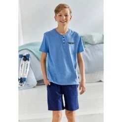 AUTHENTIC LE JOGGER Shorty, (2 Tlg., 1 Stück), Oberteil Mit Knopfleiste Und Logodruck Auf Der Brust -Angebote Bade Fein Store 51754904a1c3008605858c131a0ea26f