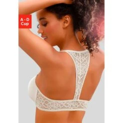 S.Oliver Schalen-BH »Lisette«, Mit Vorderverschluß Und Schönem Spitzenrücken, Dessous