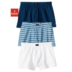 H.I.S Boxer, (Packung, 3 St.), Cooler Uni-Streifen-Mix