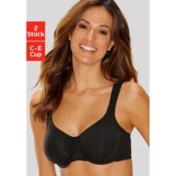 Petite Fleur Minimizer-BH, (Packung, 2 Stück), Mit Bügel In Baumwoll-Qualität, Basic Dessous