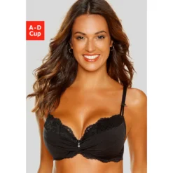 Vivance Push-up-BH, Mit Extravaganter Raffung In Satin-Optik