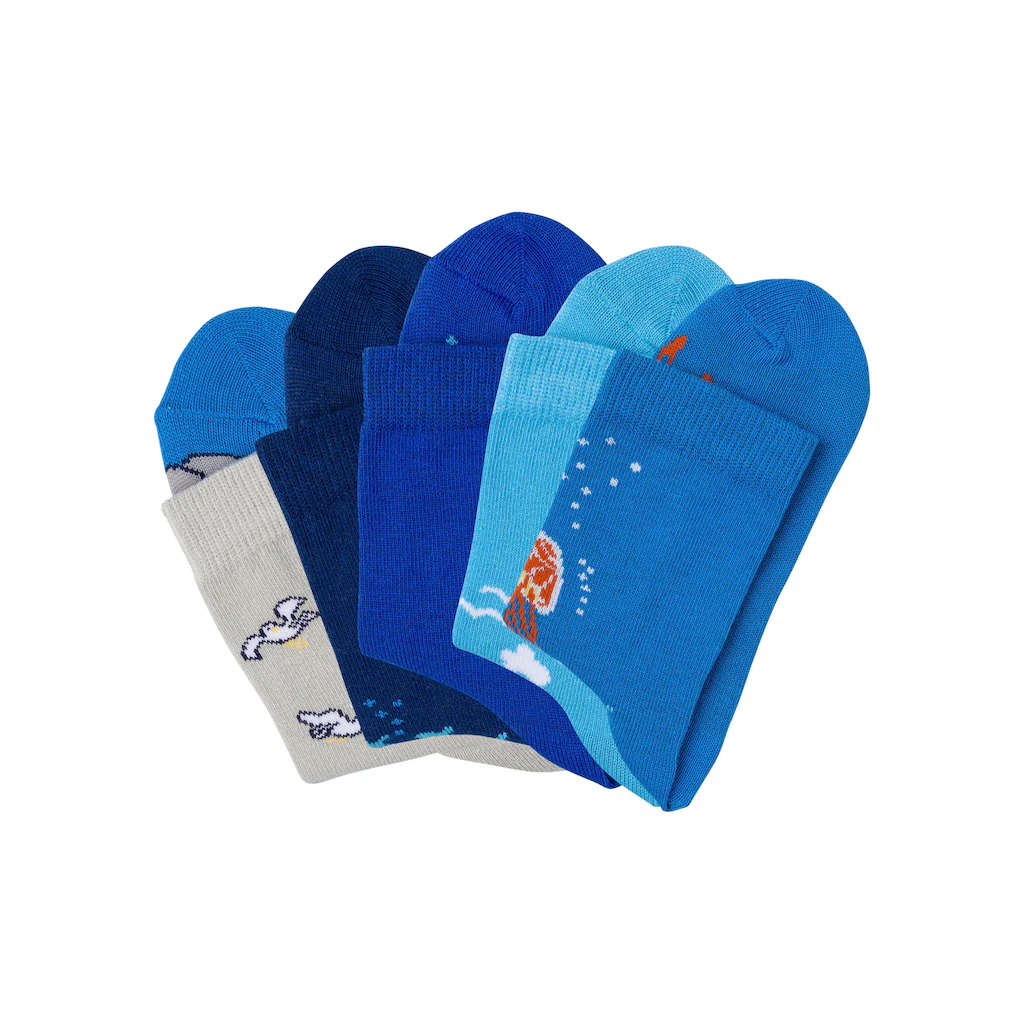 Arizona Socken, (5 Paar), Mit Meeresmotiven 2 Arizona Socken, (5 Paar), Mit Meeresmotiven – Bild 2