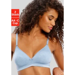 Petite Fleur Bralette-BH, (Packung, 2 Stück), Aus Seidig Glänzendem Modal Dope Dyed, Basic Dessous