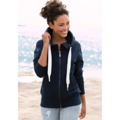 Elbsand Kapuzensweatjacke »Kjella«, Mit Großem Logodruck Hinten