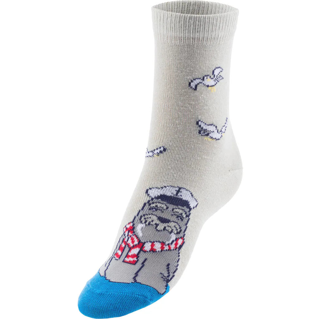 Arizona Socken, (5 Paar), Mit Meeresmotiven 3 Arizona Socken, (5 Paar), Mit Meeresmotiven – Bild 3