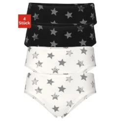 Vivance Slip, (Packung, 4 St.), Mit Sternendruck