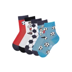 H.I.S Socken, (5 Paar), Mit Fußballmotiven