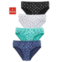 Petite Fleur Slip, (Packung, 4 St.), Mit Schmaler Spitze Am Bündchen