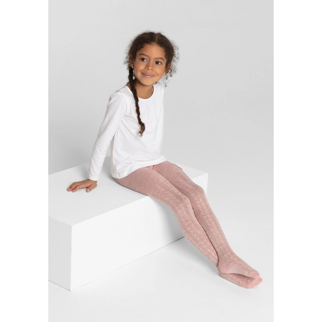 H.I.S Strickstrumpfhose, (2 St.), Mit Zopfmuster Und Stickerei 3 H.I.S Strickstrumpfhose, (2 St.), Mit Zopfmuster Und Stickerei – Bild 3