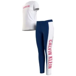 Calvin Klein Pyjama »KNIT PJ SET (SS+LEGGING)«, (2 Tlg.), Mit Logoprint -Angebote Bade Fein Store bfb901a6b363f3848a2ee16c2445d70b