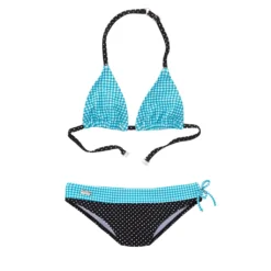 Buffalo Triangel-Bikini, Mit Mustermix Aus Karo Und Punkten