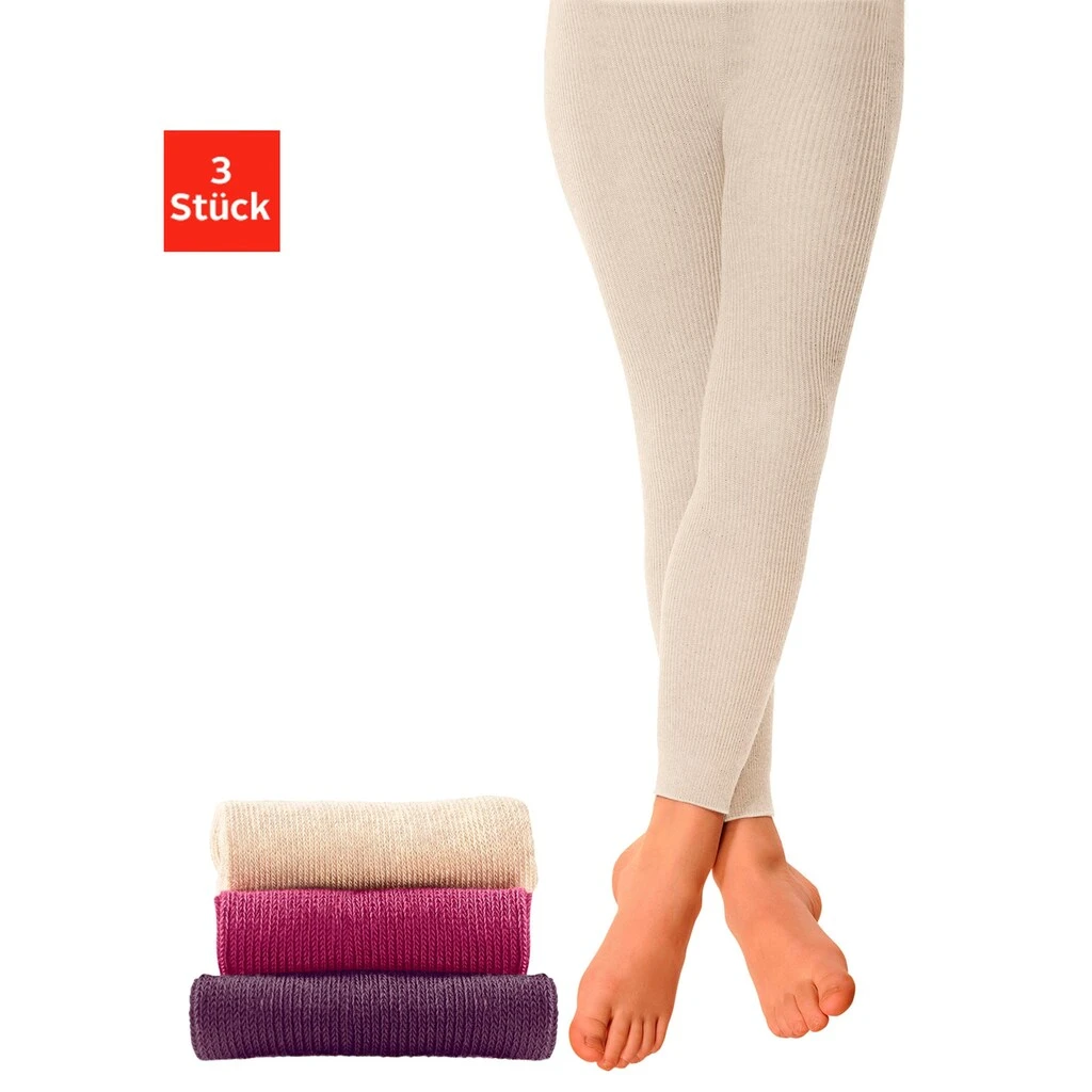 Rogo Strickleggings, (Packung, 3 Tlg.), In Feinrippqualität 1 Rogo Strickleggings, (Packung, 3 Tlg.), In Feinrippqualität