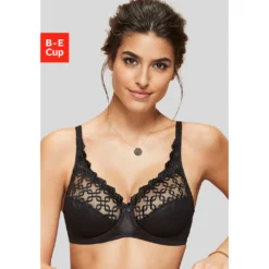 Triumph Minimizer-BH »Letizia W01«, Leicht Transparentes Obercup Mit Graphischer Spitze, Basic Dessous