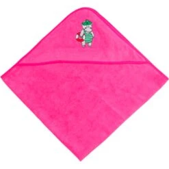 Wewo Fashion Kapuzenhandtuch »Nilpferd«, (1 St.), Baby Badetuch, Mit Kapuze & Gesticktem Motiv