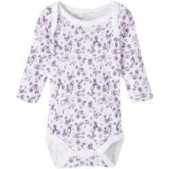 Name It Langarmbody »NBFBODY 3P LS PURPLE FLOWER NOOS« -Angebote Bade Fein Store d5ffa2750fc7f4c9d1d8c7519bb4a902